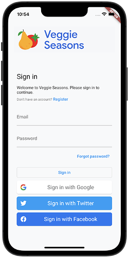 现在你的应用可以通过使用一个简单的 Flutter widget 来完成多平台用户登录功能了