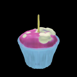 3D render of a birthday cupcake generated using SHAP-E.