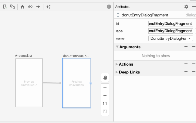 点击目标界面会显示该界面的属性列表,您可以在这里输入需要传递的数据